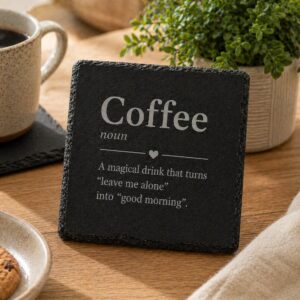 Funny Coffee Definition Slate Coaster