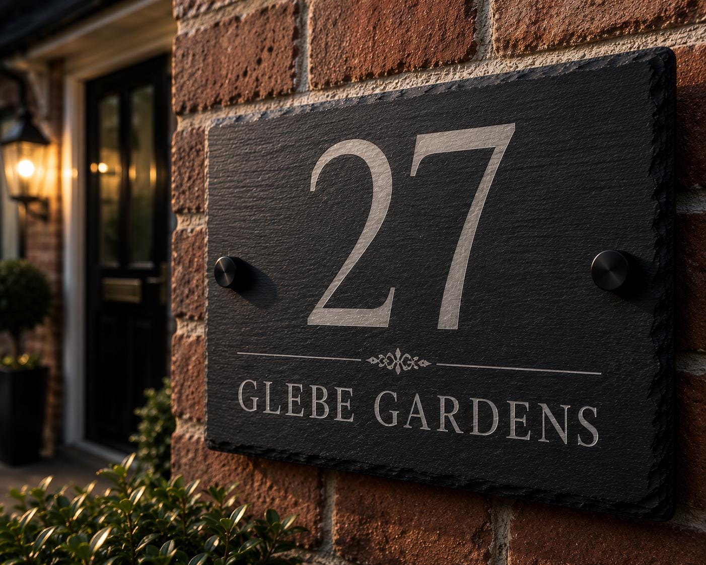 Personalised Slate House Number Plaque Personalised Slate House Number Plaque engraved in natural slate