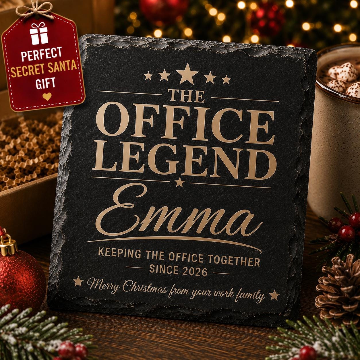 MiniGiftsLaserUK — Personalised Slate Gifts For Christmas personalised slate gift