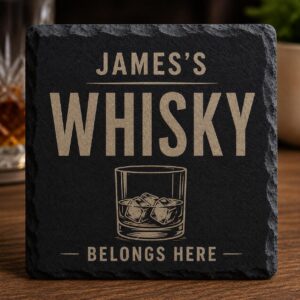 Personalised Whisky Slate Coaster