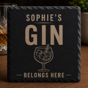 Personalised Gin Slate Coaster
